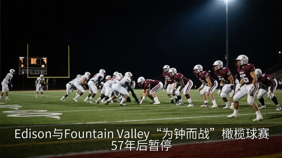 Edison与Fountain Valley“为钟而战”橄榄球赛57年后暂停